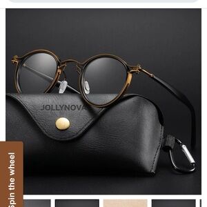 Men's Steampunk Bronze Frame Readers - 2.25+ Blue Lenses